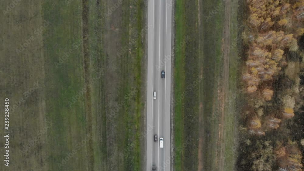 The camera flies along the road at high altitude. The camera flies along the road at high altitude.