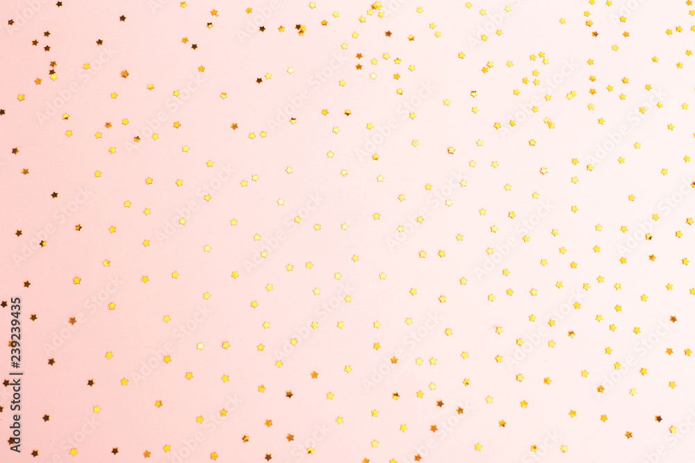 Confetti on the pink background Confetti on the pink background