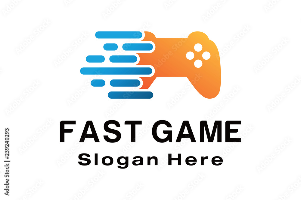 Fast Game Logo Design Stock Vector Adobe Stock