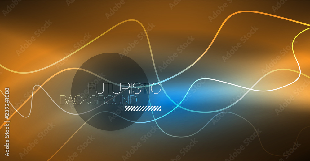 Glowing abstract wave on dark, shiny motion, Christmas and New Year magic space light. Techno abstract background Glowing abstract wave on dark, shiny motion, Christmas and New Year magic space light. Techno abstract background