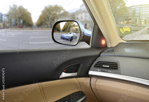 Lane change assist, Intelligent assist Smart car, Conceptual © Akarat Phasura