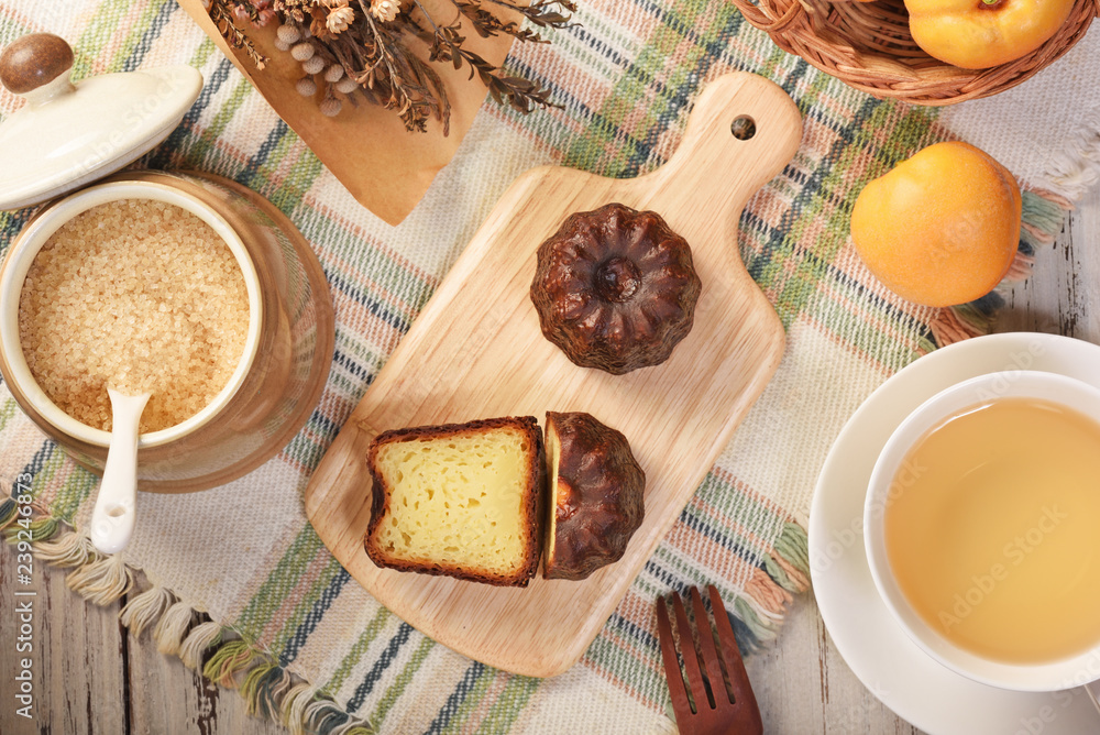 Canele cake - traditional French sweet dessert Canele cake - traditional French sweet dessert