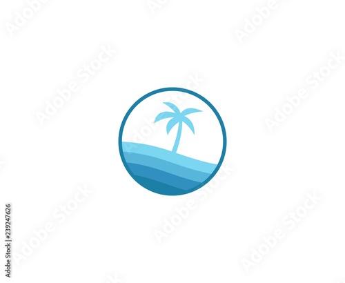 Wave beach logo