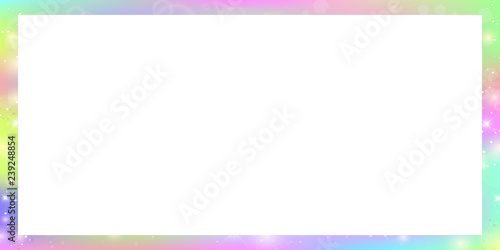 Cute universe banner in princess unicorn colors