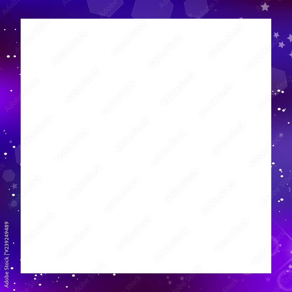 Vector galaxy square photo frame on white background with copy space. Vector galaxy square photo frame on white background with copy space.