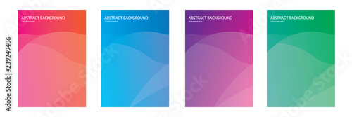 set of  modern abstract background with soft gradient color