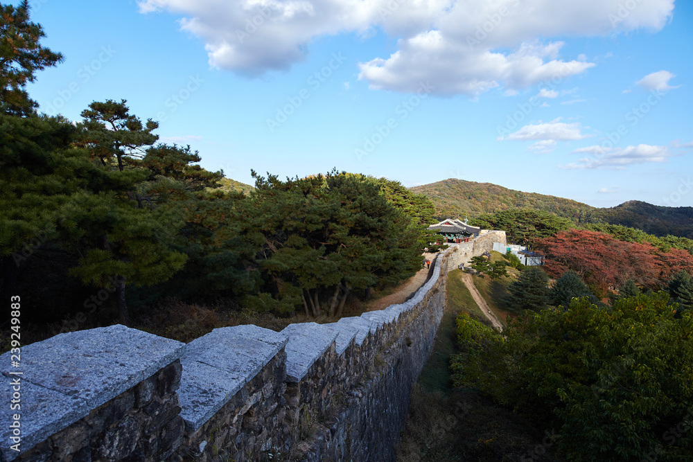 Fototapeta premium the various scenery of Sangdangsanseong Fortress in Korea.