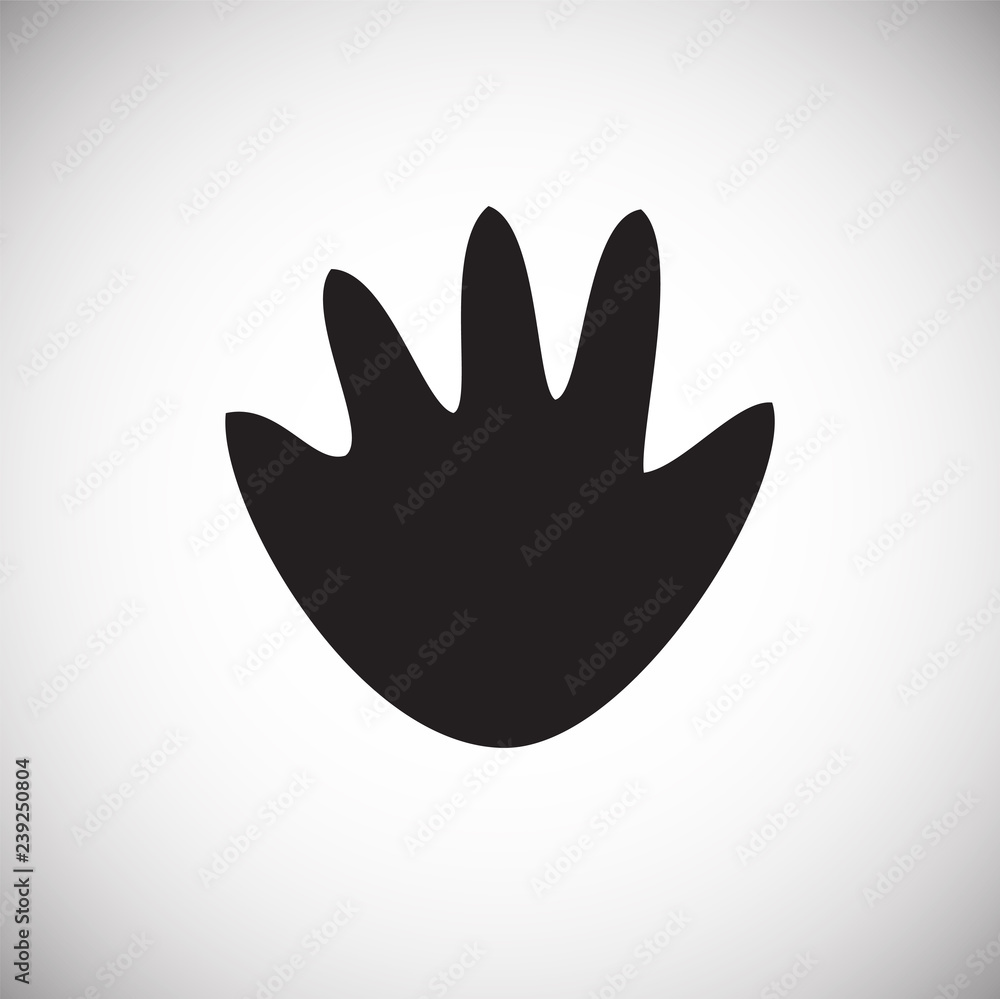 Naklejka Foot print icon on white background for graphic and web design, Modern simple vector sign. Internet concept. Trendy symbol for website design web button or mobile app
