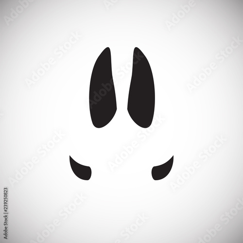 Foot print icon on white background for graphic and web design, Modern simple vector sign. Internet concept. Trendy symbol for website design web button or mobile app