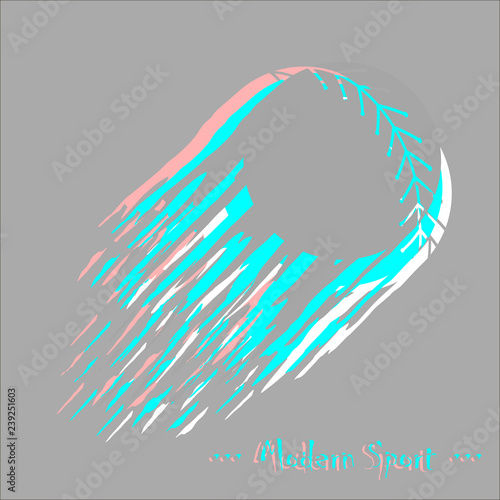 Creative baseball vector background. Modern sport illustration.