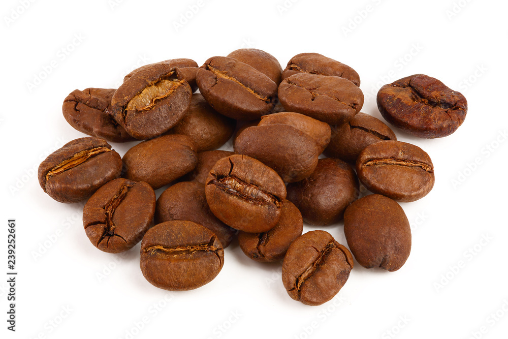 roasted coffee beans isolated on white background roasted coffee beans isolated on white background