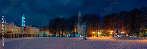 Nature of moscow region .winter landscape of the Russian province.Sergiev Posad before the new year,