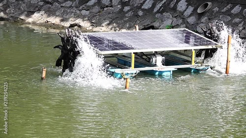 HD 1080p super slow chaipattana Water turbine solar turbine water  photo