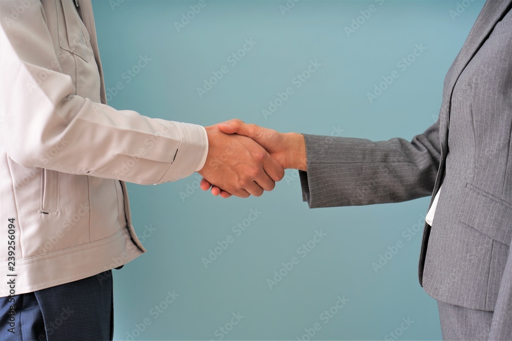 Fototapeta premium 握手するビジネスマン