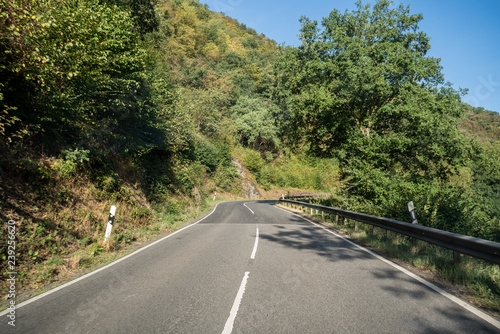 a road along the mountain