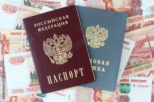 Russian passport and work experience document