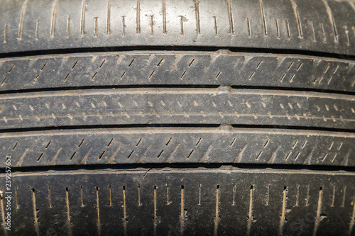 Car old tire texture. Closeup background