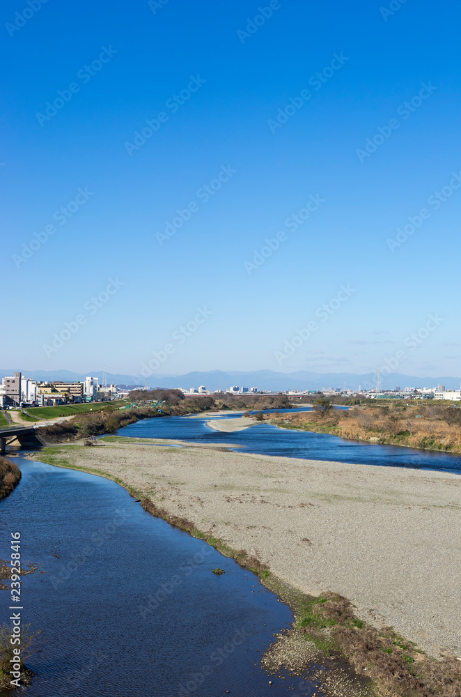 多摩川の風景