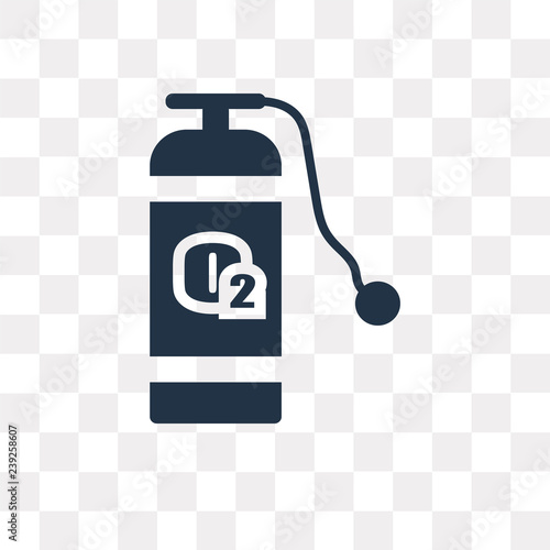 Oxygen tank vector icon isolated on transparent background, Oxygen tank  transparency concept can be used web and mobile