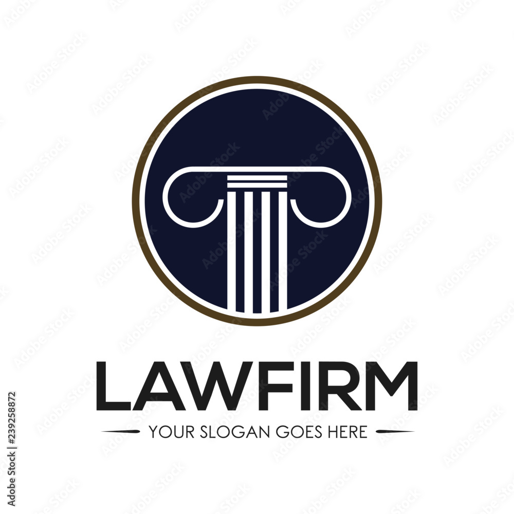 Simple Unique Law Firm Icon Symbol Logo For Business