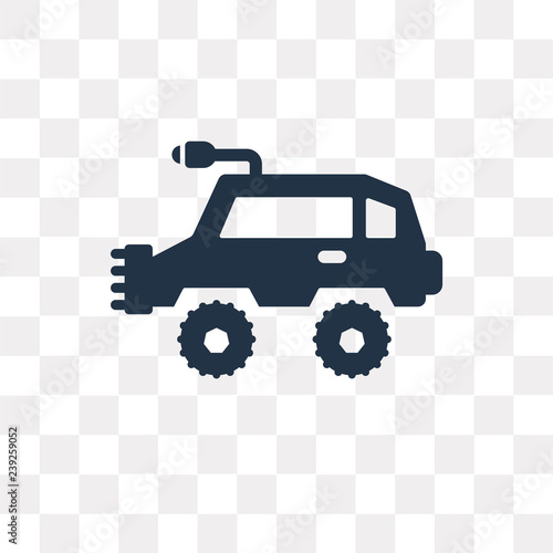 All terrain vehicle vector icon isolated on transparent background, All terrain vehicle  transparency concept can be used web and mobile