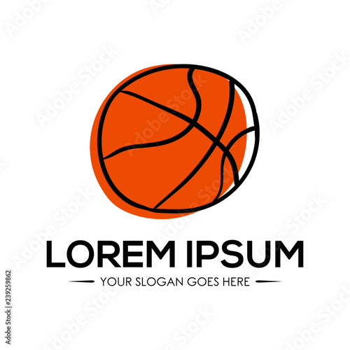 Simple Unique basket ball Icon Symbol Logo For Business