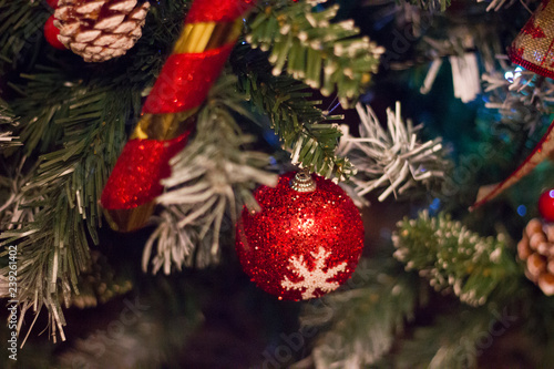 christmas tree and christmas decoration.