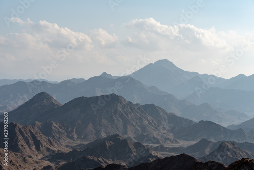 United Arab Emirates mountains view form Wadi Al Qor to Buraq Dam highest place around 800 meters