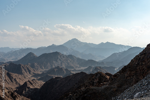 United Arab Emirates mountains view form Wadi Al Qor to Buraq Dam highest place around 800 meters