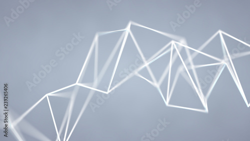 Abstract wireframe shape 3D...