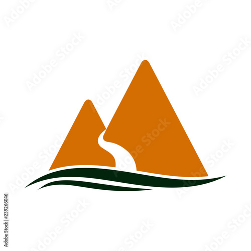 Simple Unique mountain Icon Symbol Logo For Business