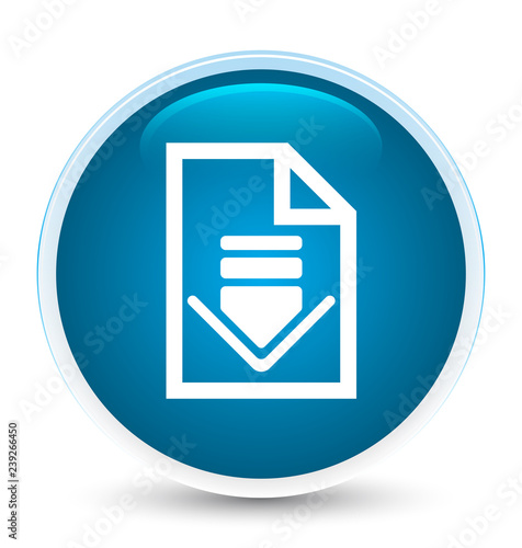 Download document icon special prime blue round button