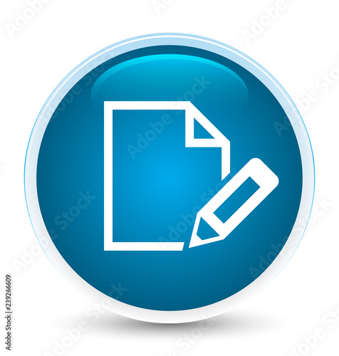 Edit document icon special prime blue round button