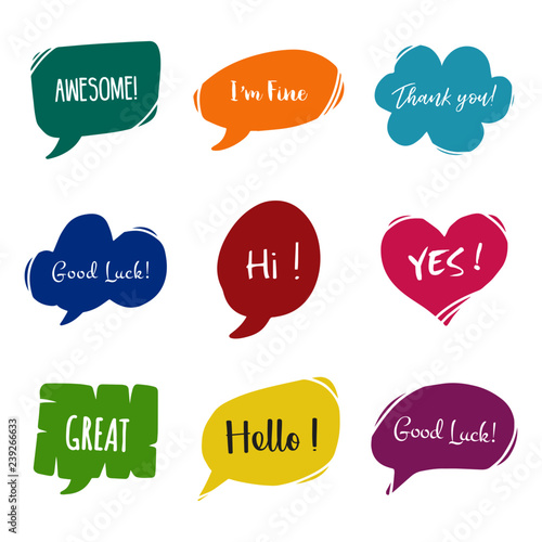 bubble speach creative illustration design