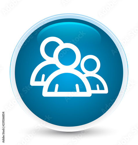 Group icon special prime blue round button