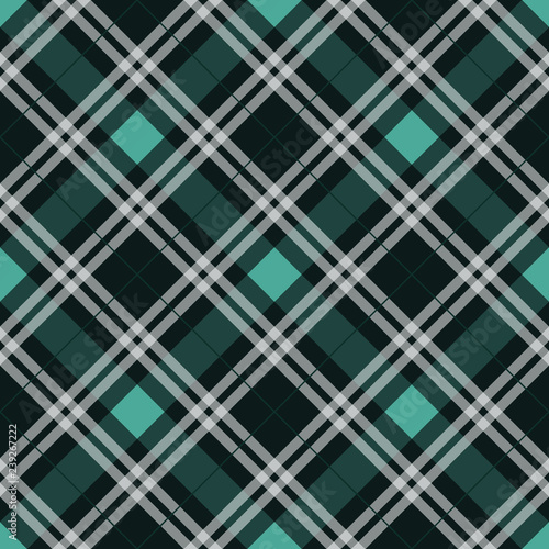blue tartan fabric texture diagonal pattern seamless vector illustration eps 10