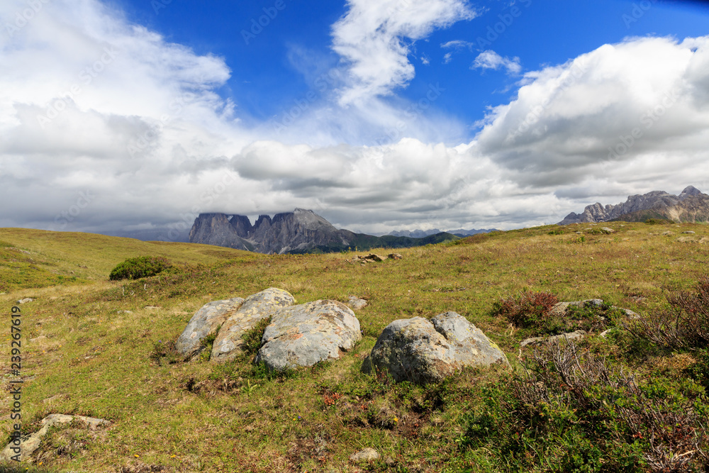 Berg in den Wolken