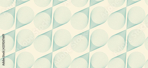 wired seamless cones grid in retro blue on ivory