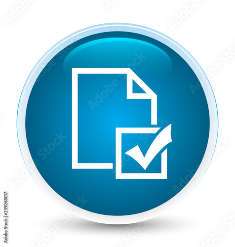 Survey icon special prime blue round button
