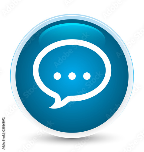 Talk icon special prime blue round button