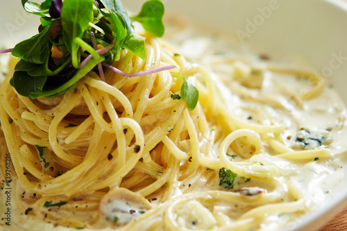 Cream cheese spaghetti  photo