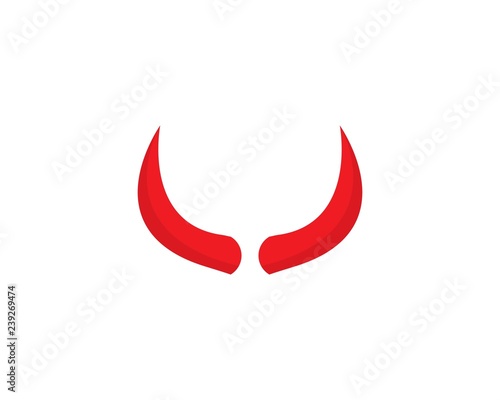 Devil horn logo vector illustration
