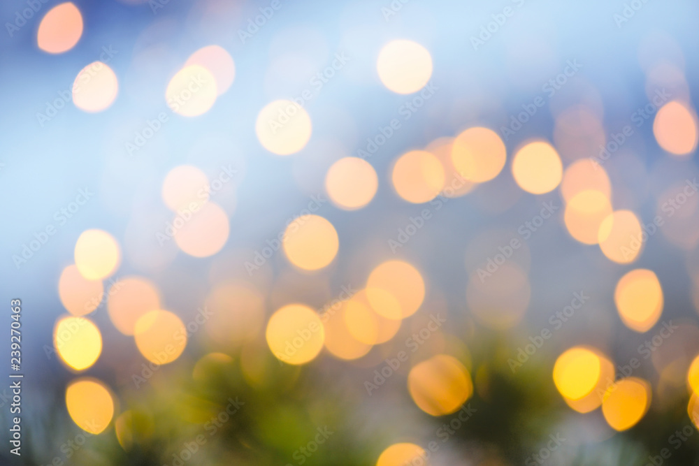 Fototapeta premium Blurred abstract background lights, beautiful Christmas.