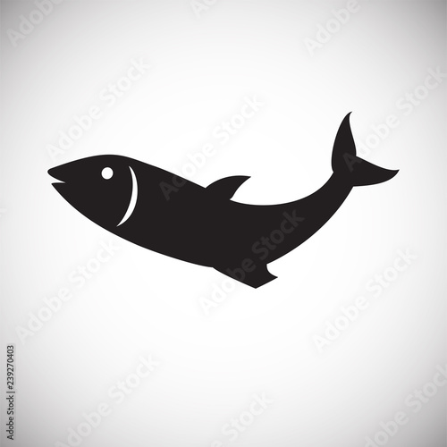 Fish icon on white background for graphic and web design  Modern simple vector sign. Internet concept. Trendy symbol for website design web button or mobile app