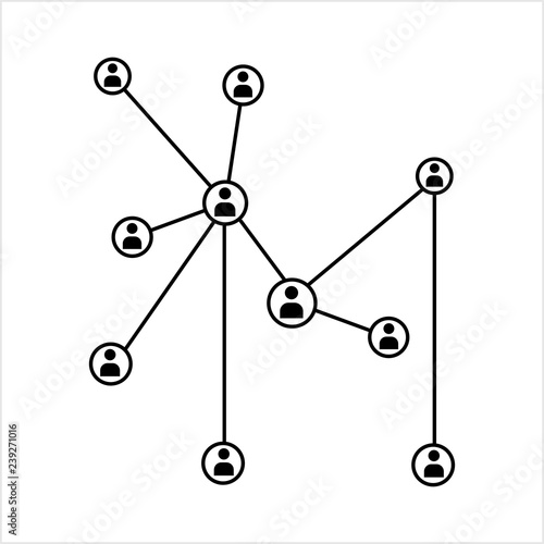 Wallpaper Mural Network Connection, Hub, Social Network Isolated Flat Line Icon Design Torontodigital.ca