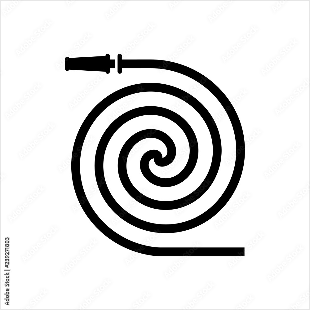 Water Hose Icon, Water Hose With Nozzle Icon Water Hose Icon, Water Hose With Nozzle Icon