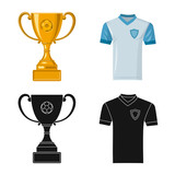 Isolated object of soccer and gear sign. Set of soccer and tournament vector icon for stock.