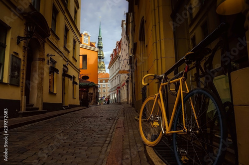 bicycle in the street of old town