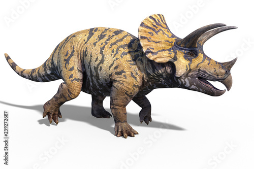 3d render of a giant prehistoric dinosaur Triceratops
