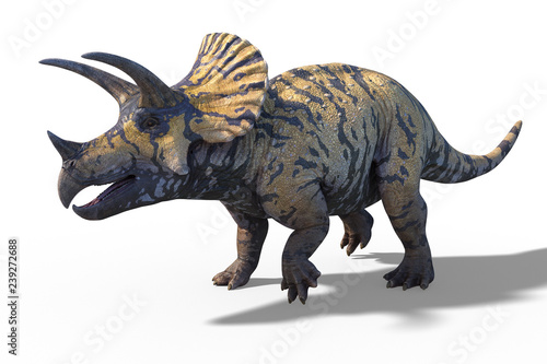 3d render of a giant prehistoric dinosaur Triceratops